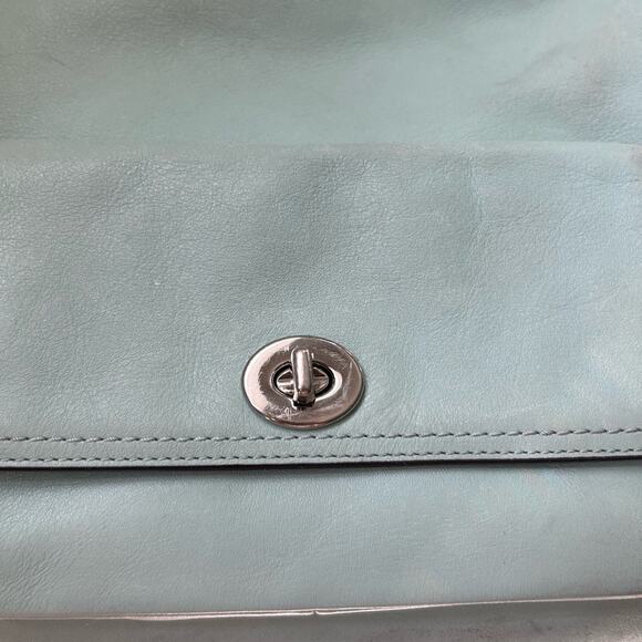 Coach Legacy Courtenay Hobo Light Blue Leather Shoulder Bag - Picture 3 of 9
